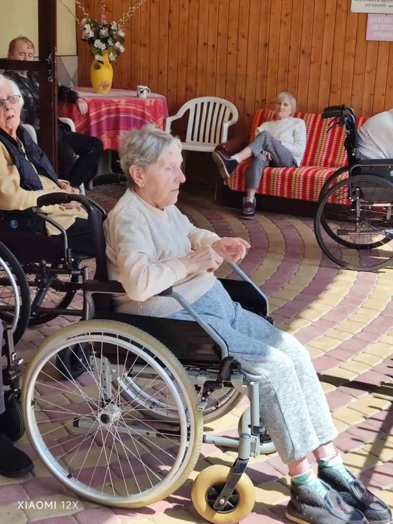 Podopieczni na tarasie